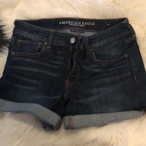 American Eagle dark denim shorts
